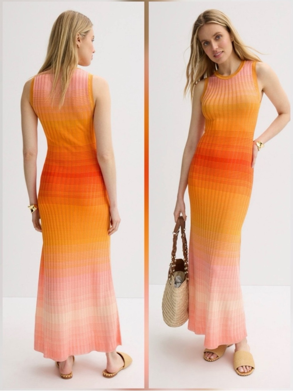 Rirano Tie Dyed Knit Maxi Dress